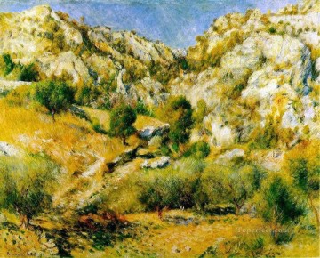 rocky craigs at lestaque Pierre Auguste Renoir Mountain Oil Paintings